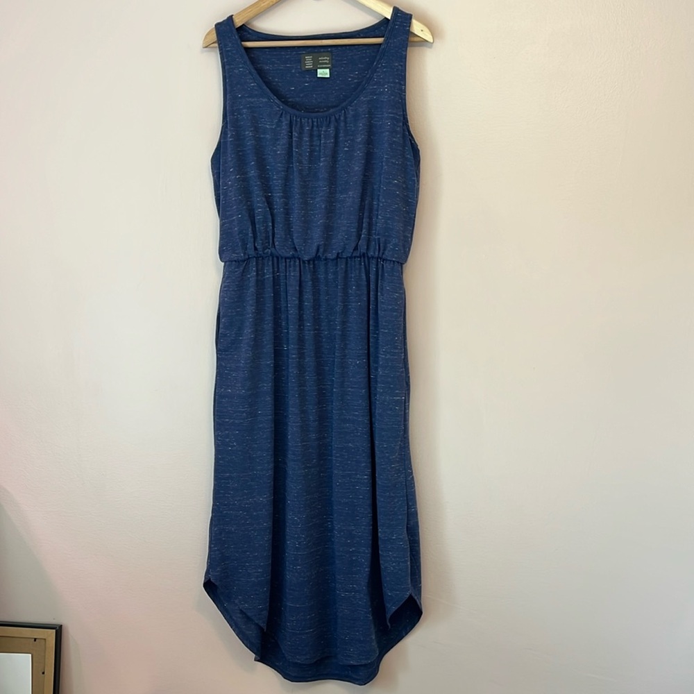Anthropologie Navy Sleeveless Midi Dress